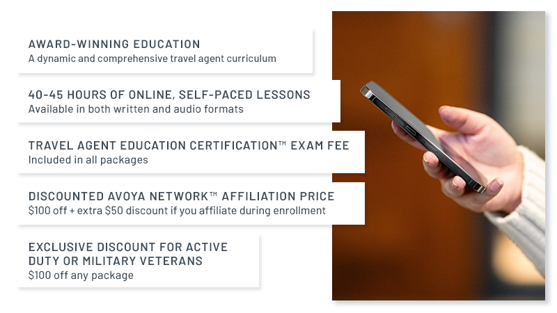 WHAT'S INCLUDED IN TRAVEL AGENT EDUCATION POWERED BY AVOYA 